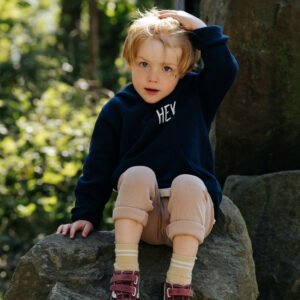 HEY. Hoodie Navy Blue